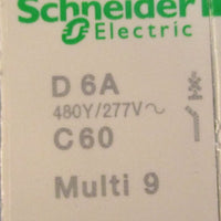 Schneider Electric 24520 Circuit Breaker 480Y/240VAC D 6A C60