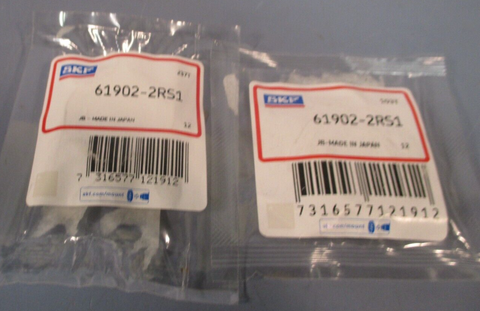 SKF Lot of 2 Single Row Radial Bearing 6190-2RS1