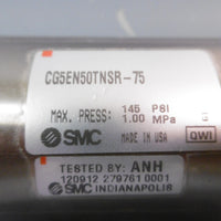 SMC Pneumatic Air Cylinder CG5EN50TNSR-75 145 PSI 1.00 Mpa NEW