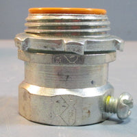 19 Crouse Hinds 1452US EMT Set Screw Type Connector 1" Zinc Plated Steel NIB