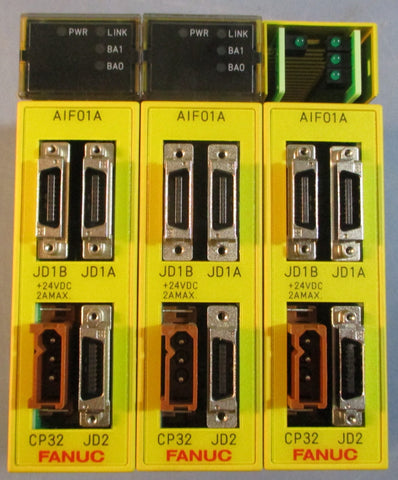 (Lot of 3) Fanuc A03B0819C011 Interface Module AIF01A 24VDC 2A Max