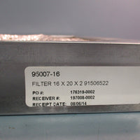 RESEARCH PRODUCTS 91506522 MV EZ KLEEN 9500716 ALUMINUM AIR FILTER 16X20X2