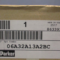 Parker Air Filter Regulator 1/2 150Psi 3pc Combo 06A32A13A2BC