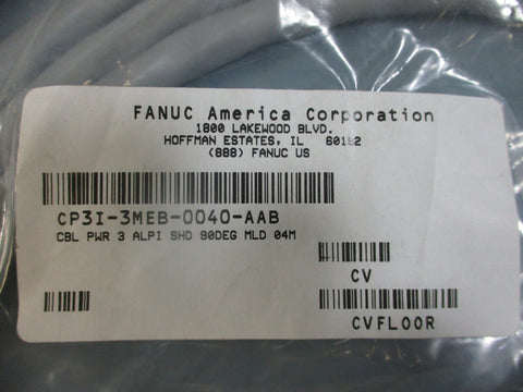 Fanuc CP3I3MEB0040AAB CBL PWR 3 ALPI SHD 90DEG MLD 04M NEW
