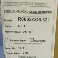Sterling 2000HG Helical Gear Reducer R0602ACR.321 3/60/230/460V 278RPM 14.9HP