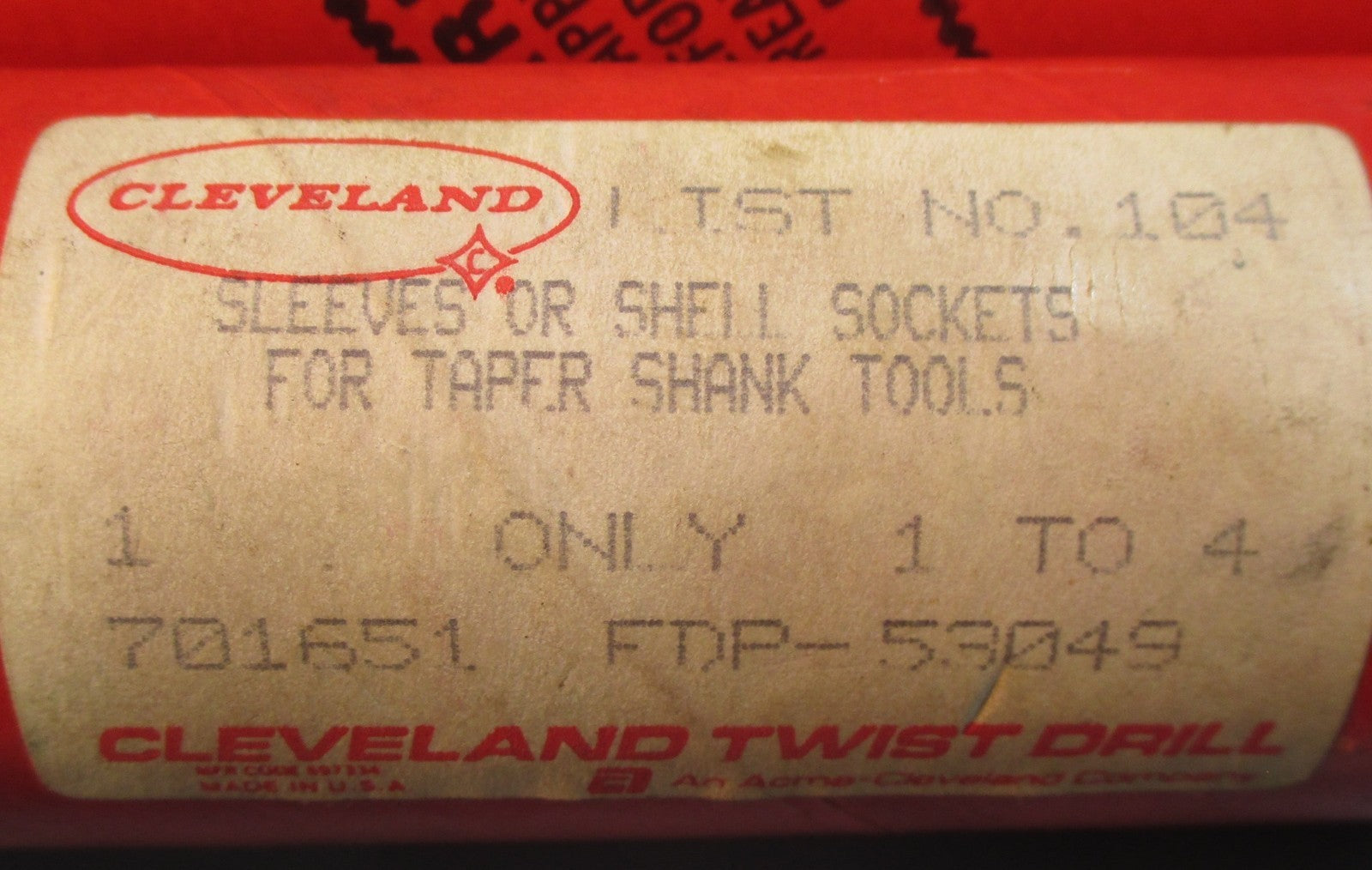 Cleveland No. 104 Sleeves or Shell Sockets 1 to 4 NOS | eTech Surplus