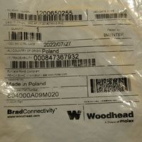 Brad Connectivity 1200650255 Receptacle 4Pin Female PVC Cord set Lot of 2