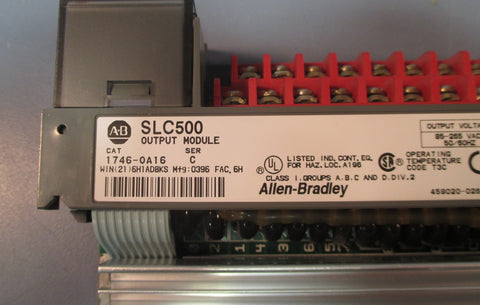 Allen Bradley 1746OA16 Series C SLC 500 Output Module 85265VAC Used