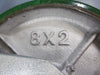 New Albion Alathane 8 X 2" Wheel Non Swivel Fixed Position Poly Cast Iron Silver