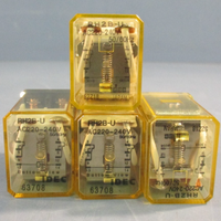 LOT OF (4) IDEC RH2B-U DC12V RELAY 50/60Hz 8-PIN 10AMP, Plug-IN