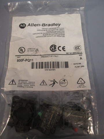 Allen-Bradley Contact Cartridge w/ Latch Ser. A 800F-PQ11