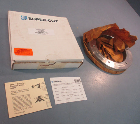 Super Cut 66260172925 Grinding Wheel 6MM Glass 7600 RPM 51/2" ID 8" OD