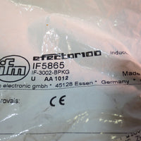 New Efector IF5865 Proximity Switch Threaded Barrel 36VDC