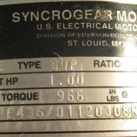 Syncrogear Electric Module E436V10V258R128F 1750 Rpm