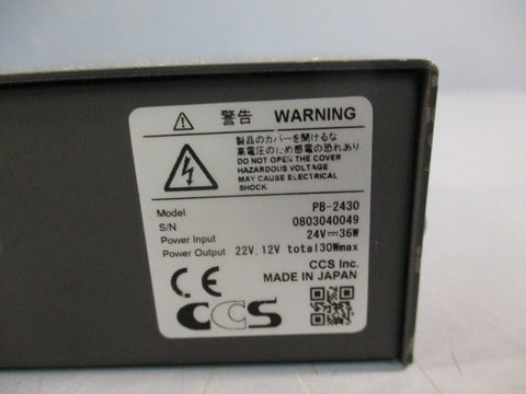 CCS, Inc PB-2430 Power Source Supply Module 24V