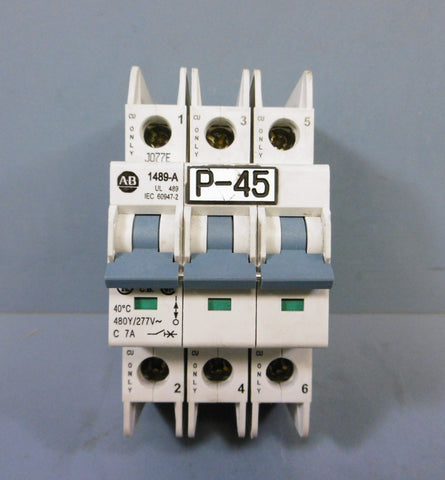 AllenBradley 1489A3C150 Industrial Circuit Breaker 3 Pole 480Y/277 VAC