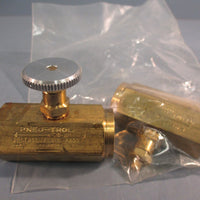 Lot of 2 Deltrol N25B - 3/8" NPTF, Brass, Needle Valve