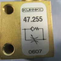 Kuhnke 47.255 OneWay Flow Restrictor 0432 Brass Opens At 7 PSI Lot of 3