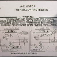 Marathon C329 AC Motor 5KC37FN65HZ 1/3HP 3450RPM 115/208-230V