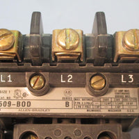 Allen Bradley 509BOD Ser B Motor Starter Size 1 w/ 592BOW16 Ser A Relay Used