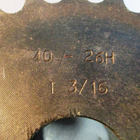 Unknown Brand 40 - 26H, 1-3/16" Bore Sprocket for #40 Chain, 26 Tooth NOS