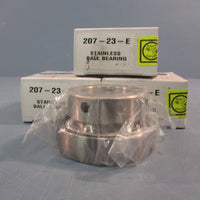 Lot of (3) EDT 207-23-E Insert Ball Bearings 1-7/16" Stainless Steel w/Collar