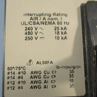 Square D FAL34020 Circuit Breaker 20A 50/60Hz 3 Pole 480V 6" Length