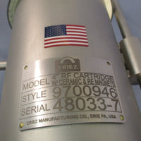 Eriez Model 4"  RF Cartridge Magnetic Separator Style: 9700946 Serial# 480337