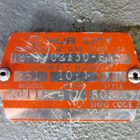 Hub City Gear Reducer 022102330615 Model 261 Ratio 10:1 Style A