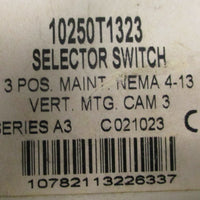 (Lot of 2) Eaton Cutler Hammer 10250T1323 3Pos. Selector Switch Nema 413