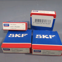 (Lot of 4) SKF Deep Groove Ball Bearing 20mm ID 42mm OD 12mm W 6004 2RSJEM