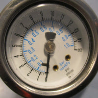 Lot of (2) ENFM 7RW132C0K301KG Pressure Gauge 711411/21/8 015 PSI/BAR