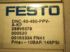 Festo Pneumatic Cylinder DNC-40-450-PPV-A-KP 145Psi 450mm Stroke