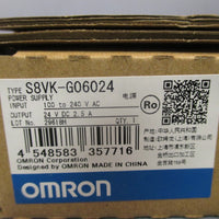 Omron DC Power Supply 24Vdc 2.5A 50/60Hz S8VKG06024