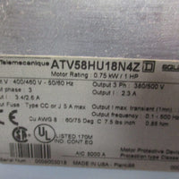 Telemecanique Altivar DRIVE 58 0.75KW 1 HP 380/500V ATV58HU18N4Z