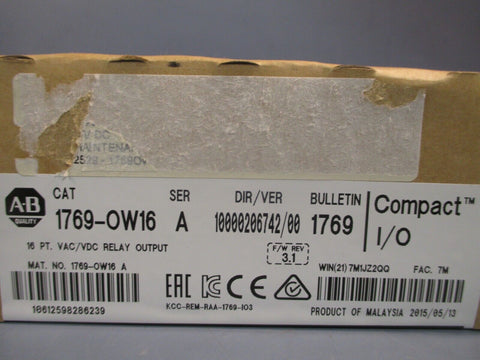 Allen-Bradley Compact I/O Relay Output Module Series A F/W 3.1 1769-OW16 SEALED