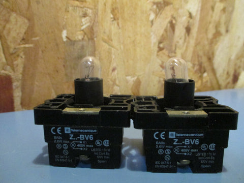 Telemecanique Push Button Light Module 400V Max (Lot of 2) ZBV6