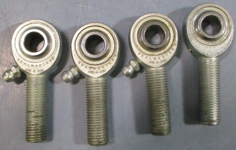 Sealmaster ARE620N Rod End Bearing 11/4" Thd L 7/16" Thd Dia 3/8" ID Lot of 4