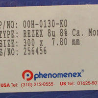 Phenomenex 00H0130K0 Rezex 8u 8% Ca Monos HPLC Column 300 x 7.80mm