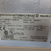 Telemecanique Altivar DRIVE 58 0.75KW 1 HP 380/500V ATV58HU18N4Z