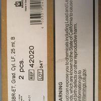 Lot 4 Silberbrand 42020 Eterna 25 ml: 1 ml Borosilicate 3.3 Graduated Cylinder