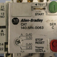 Allen Bradley 140MN0063 Ser C Motor Protector 100A09NZ*3 Contactor Lot of 8