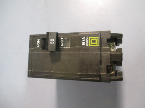Square D Bolt-on Mianture Circuit Breaker 50 Amp 2 Pole 120/240V QOB250