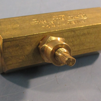 Detroit Fluid Prod. PneuTrol F25B Flow Valve, Brass, 3/8" Fnpt Ports