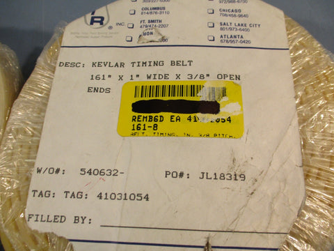 2 Midwest Industrial Rubber 161-8 Timing Belt 161" x 1" WD x 3/8" OE