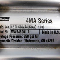 Parker 4MA 02.00 CJ4MA4US14AC 1.000 Pneumatic Cylinder  Used