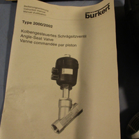 Burkert 2000 Pneumatic Valve Pilot 4.210bar Pmed 11 bar 2Way Solenoid 001446