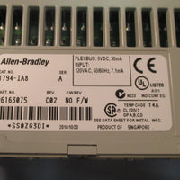 Allen Bradley 1794-IA8 120VAC Input Module Flex I/O Series A, Rev. C02 Used