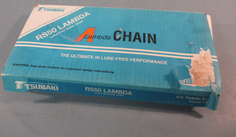Tsubaki 50D-LAM RIV 10FT RS50-LMD-1-JL Lambda Lube Free Chain Roller RS50