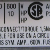 Siemens 3LD20500TK13 Power Switch 400V 16A 7.5KW 3LD20500TK13